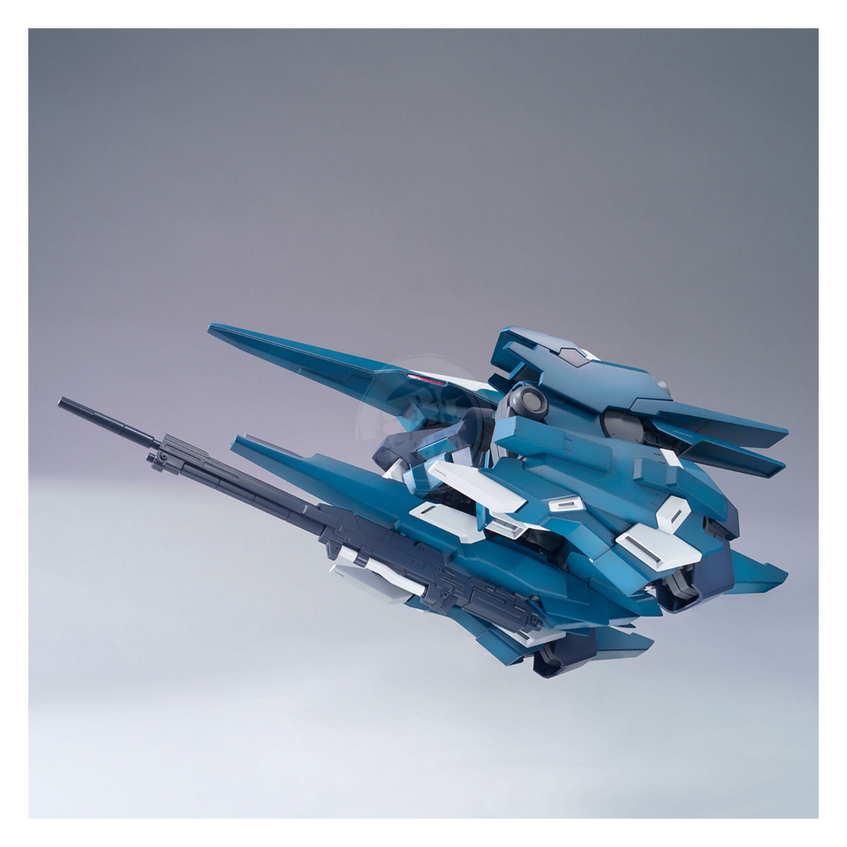 Bandai MG ReZEL model kit assembled, featuring detailed plastic parts and vibrant colors for display or collection.