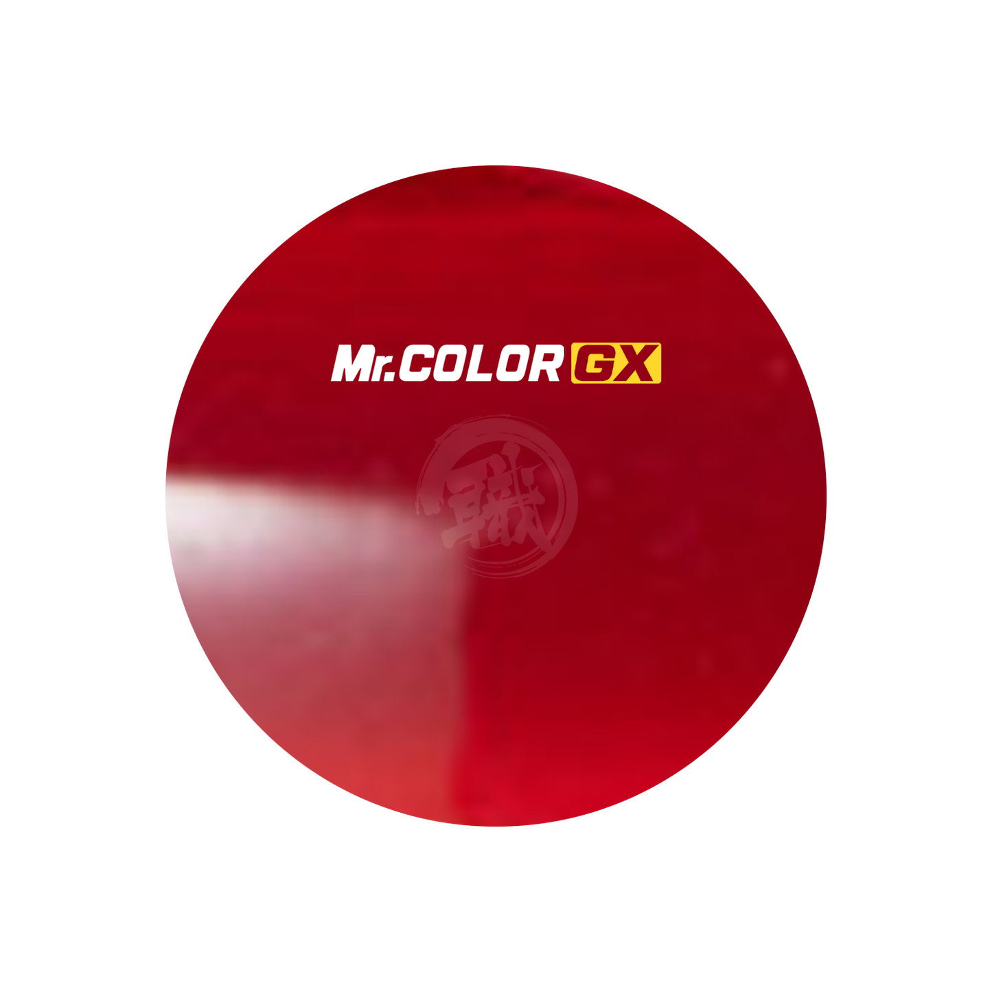 GSI Creos GX Clear Rouge paint in a bottle, showcasing vibrant red-orange hue for artistic and crafting projects.