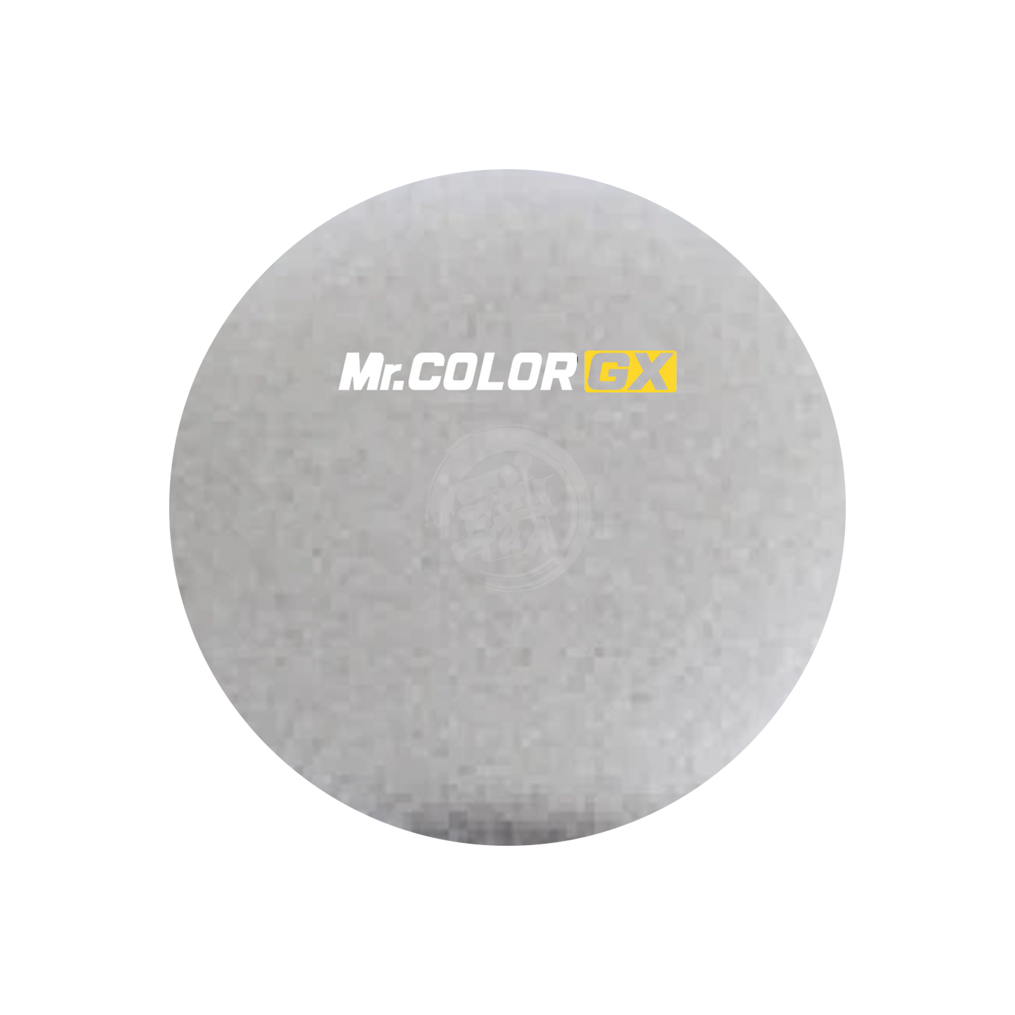 GSI Creos GX208 GX Rough Silver paint swatch showing textured metallic silver finish on a sample surface.