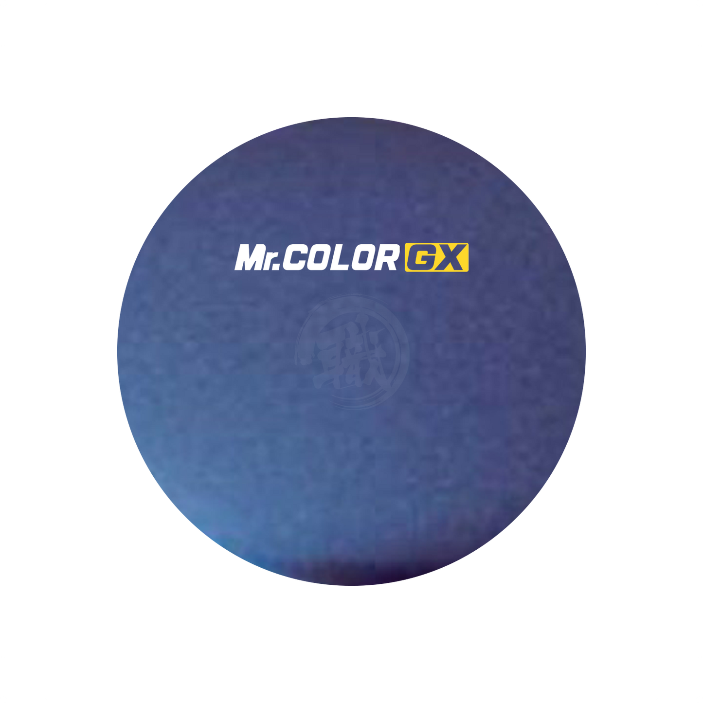 Dark blue GX216 metal paint from GSI Creos, shown in a container with a smooth, glossy metallic finish.