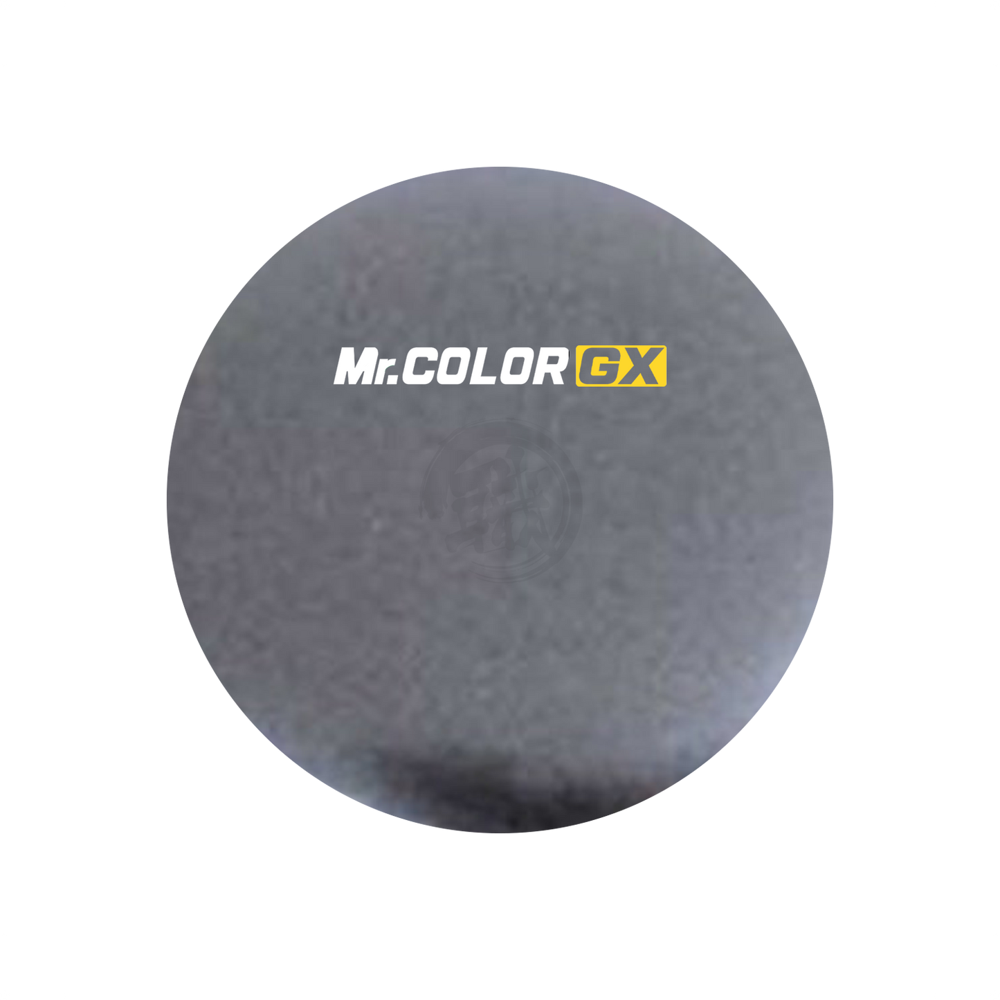 GSI Creos GX Metal Black paint bottle with black metallic paint and label, showing the product in a clear container.