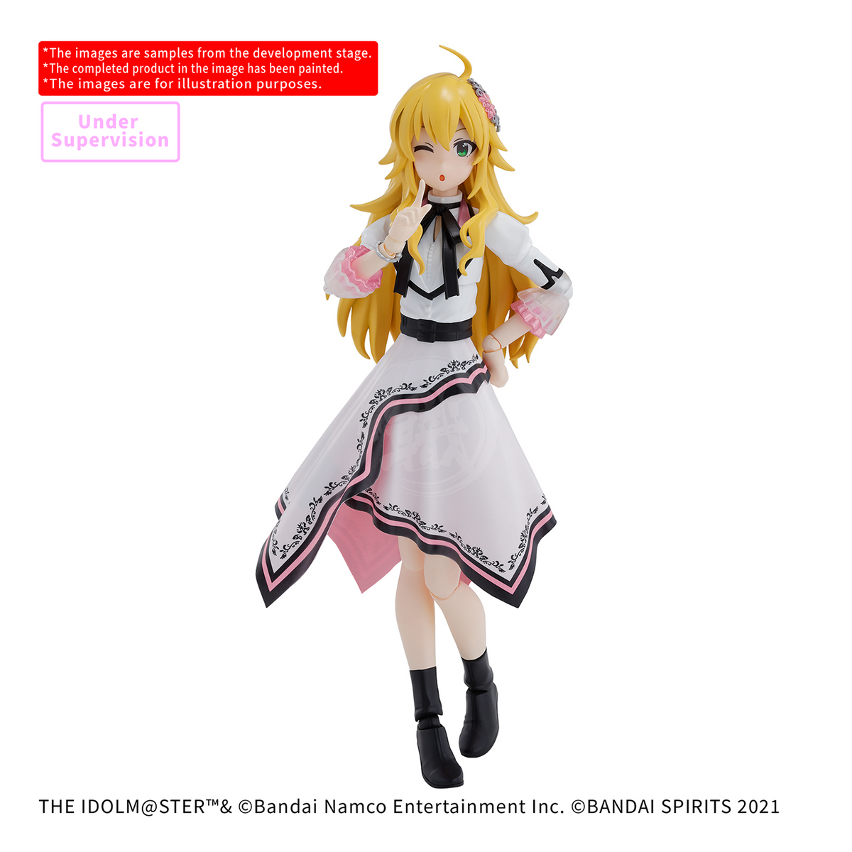 Bandai 30MS Miki Hoshii model kit from the 20th anniversary You and I! collection, featuring detailed figure parts and vibrant colors.