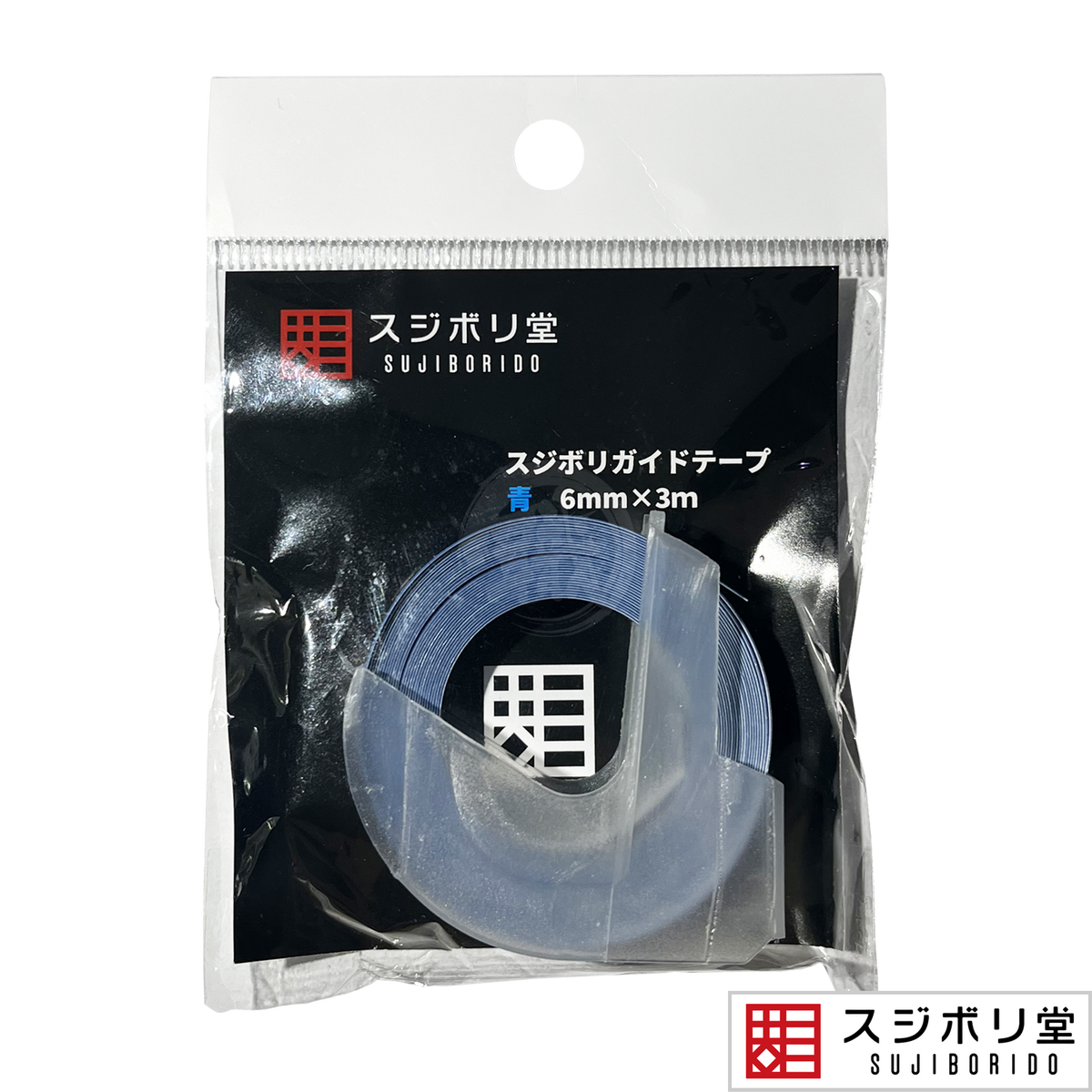 Sujiborido 6mm scribing guide tape used for precise marking on cutting tools and surfaces.