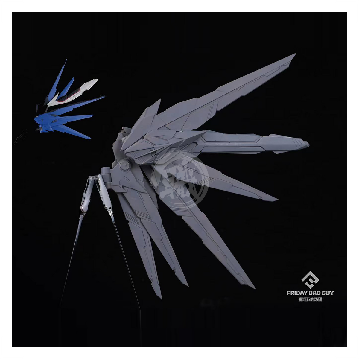 Friday Bad Guy MG Freedom Resin Conversion Kit showing detailed resin parts for customizing action figures.