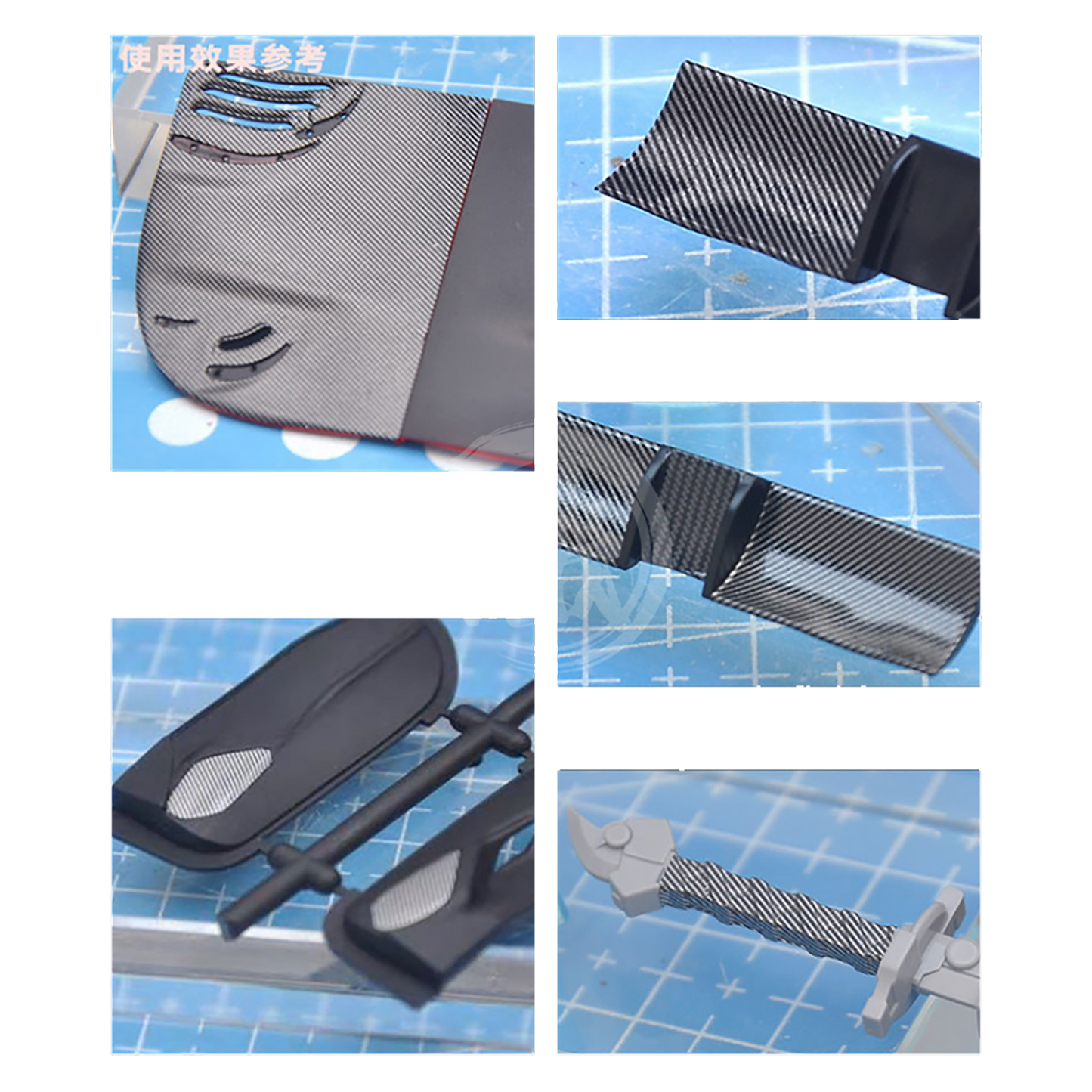 HobbyMio - Carbon Fiber Pattern Waterslide Decals - ShokuninGunpla