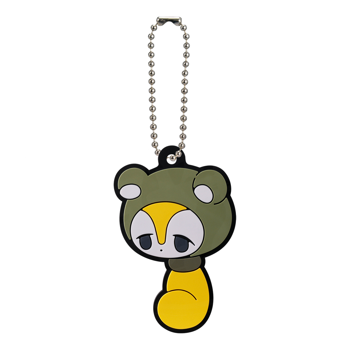 Bandai Gundam GQuuuuuuX Ensign Strap rubber charm featuring detailed figure design on a keychain accessory