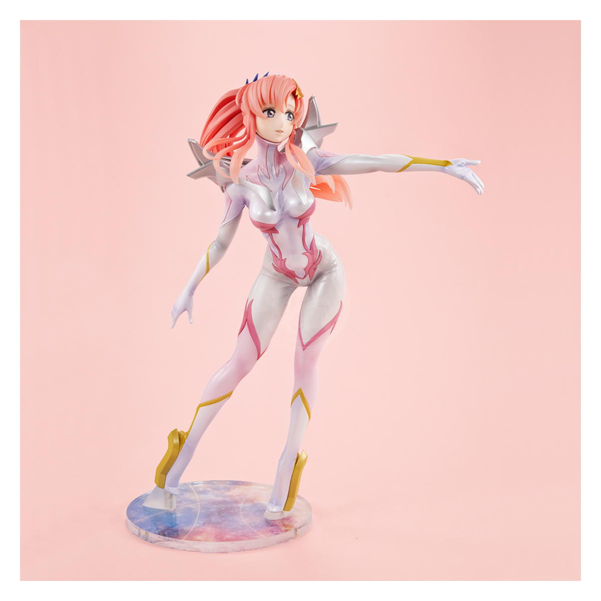 Figure of GGG Lacus Clyne Pilot Suit Ver. from Mobile Suit Gundam Seed Freedom by Megahouse, showcasing detailed character design.