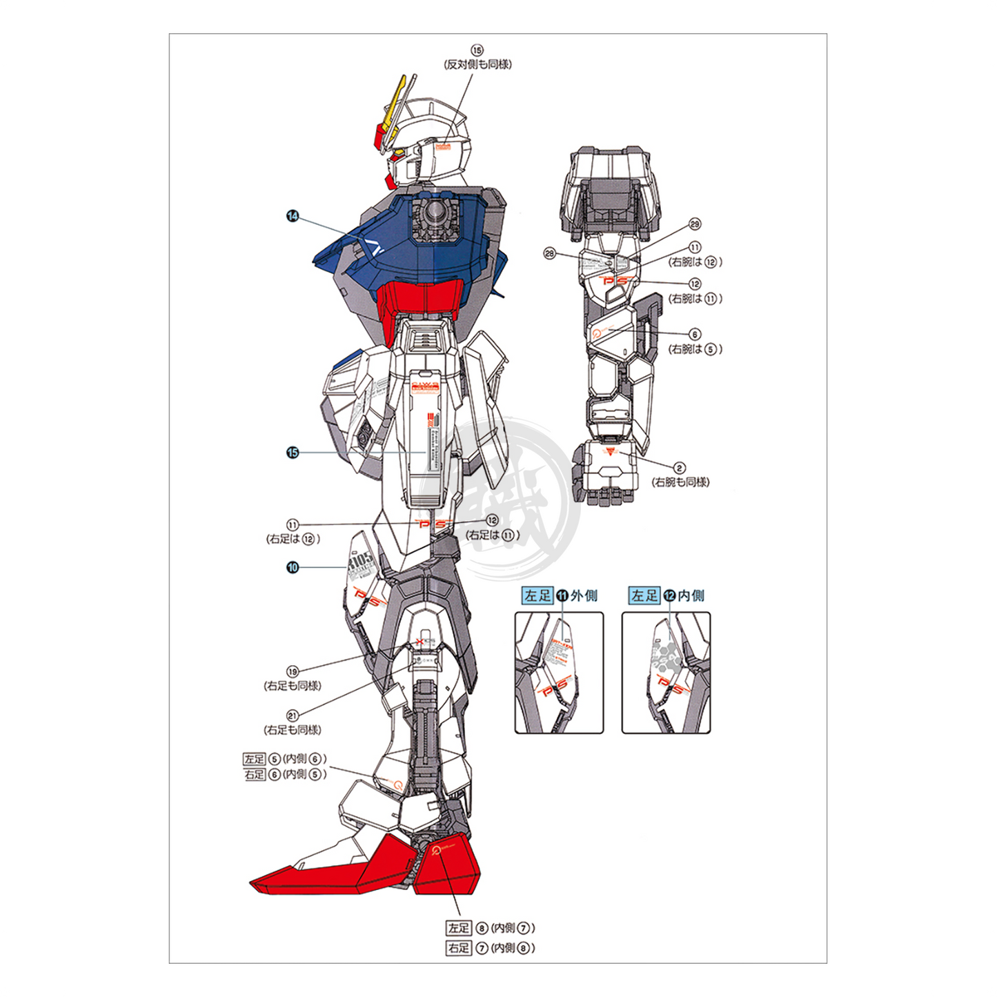 PG Strike Gundam Waterslide Decals - ShokuninGunpla