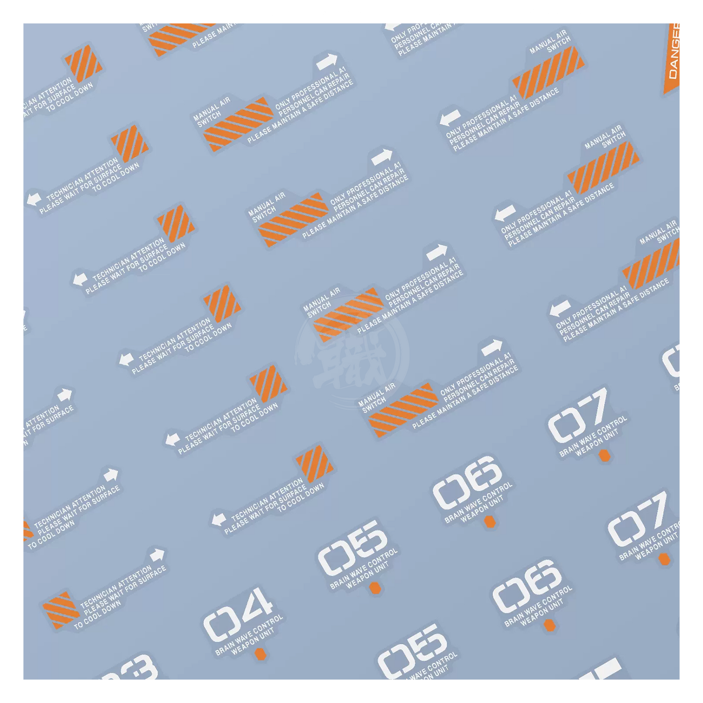 Red and white Monster Ultra-Precision Printing water slide decals by EVO Studio shown on transparent background.