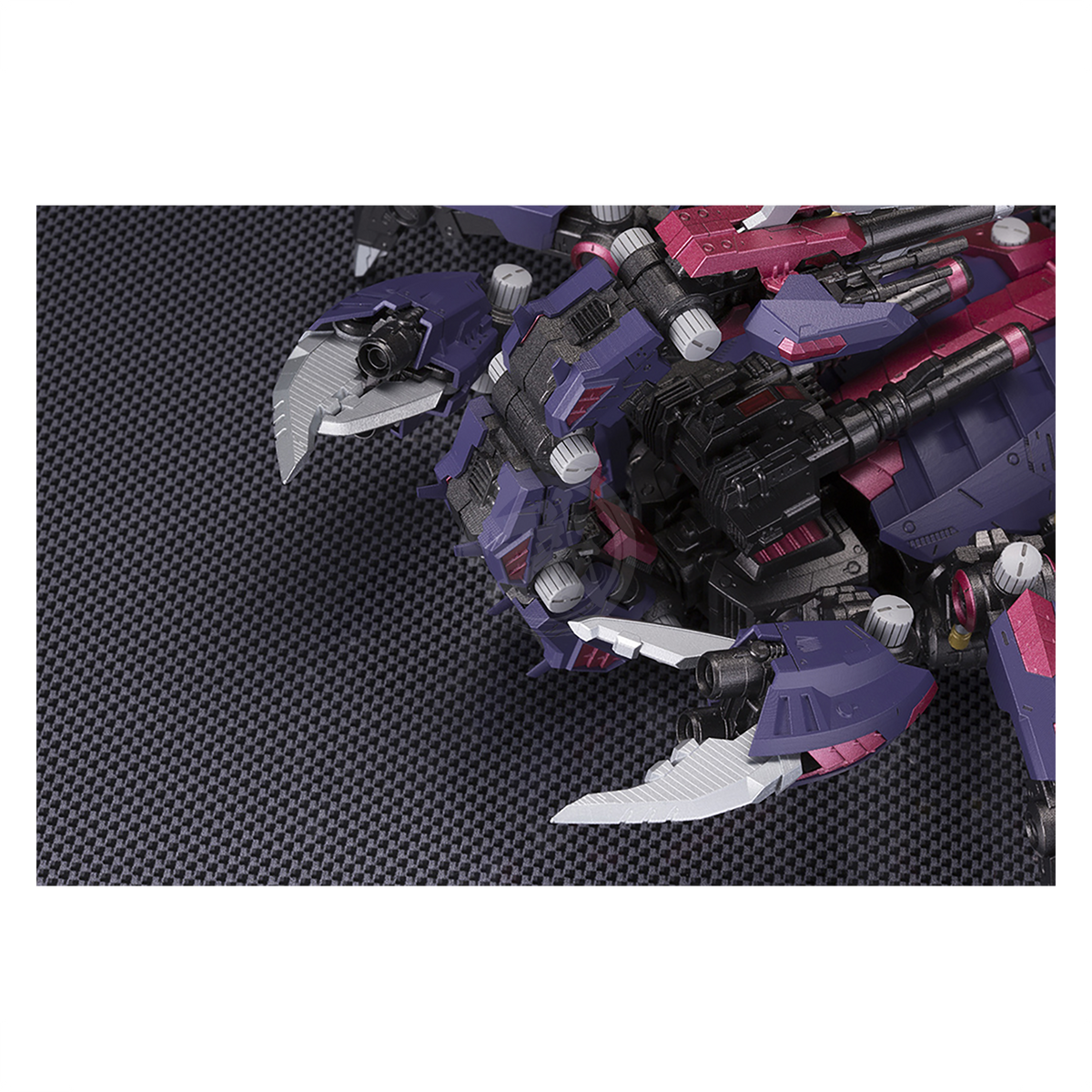 Kotobukiya ZOIDS EZ-036 Death Stinger model kit with detailed orange and black robotic insect design.