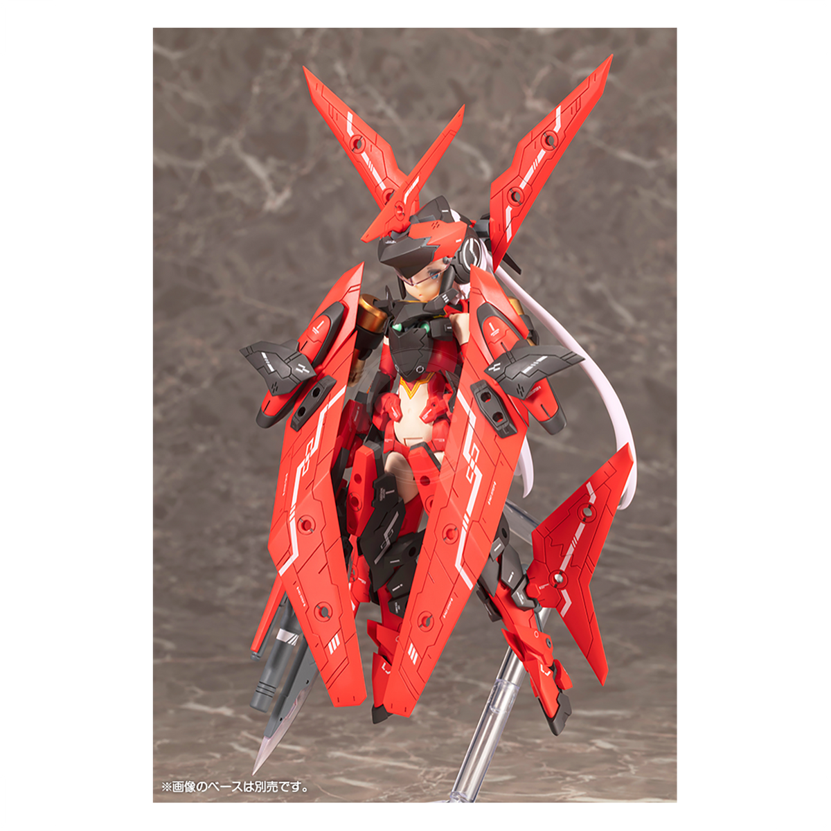 Kotobukiya Megami Device SOL Raptor Beast Mode model kit featuring detailed robot design with sharp armor and dynamic pose.