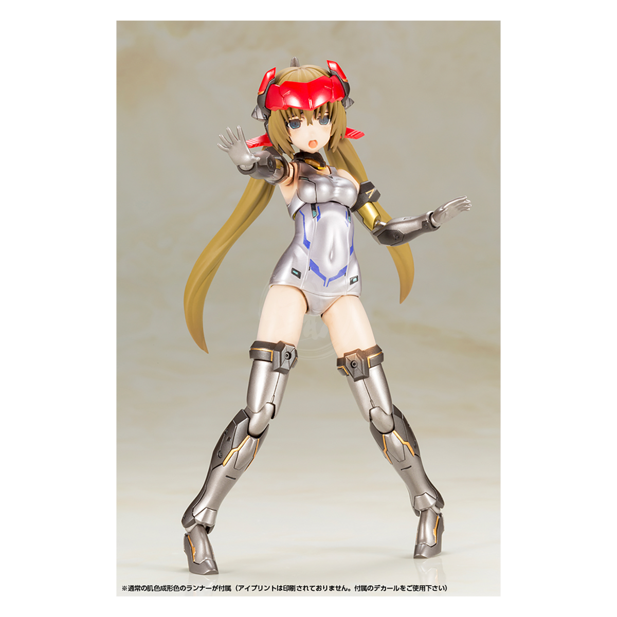 Plastic model kit of Hresvelgr=Invert from Frame Arms Girl by Kotobukiya, showing assembled figure with detailed armor and weapons.