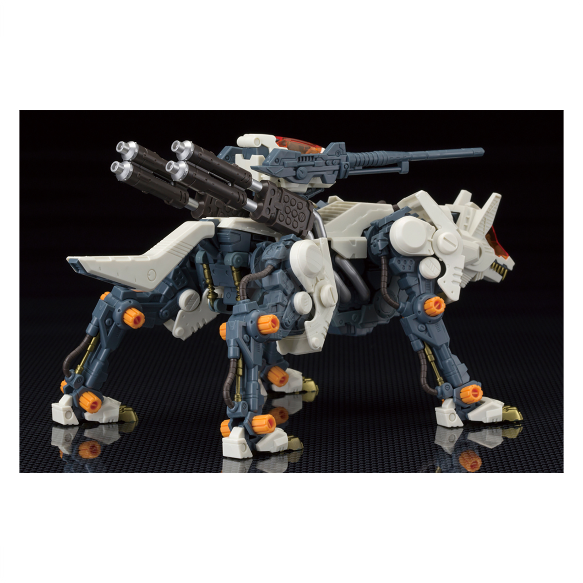 Kotobukiya ZOIDS RZ-009 Command Wolf AC & LC model kit with detailed markings and assembled parts.