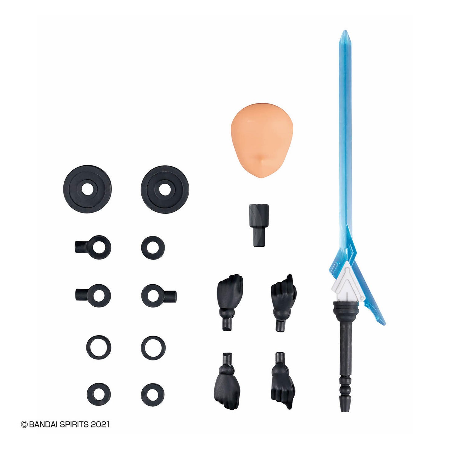 Bandai 30MS Parts Set 23 for Valkyrie costume model kit, featuring detailed armor components in color C.