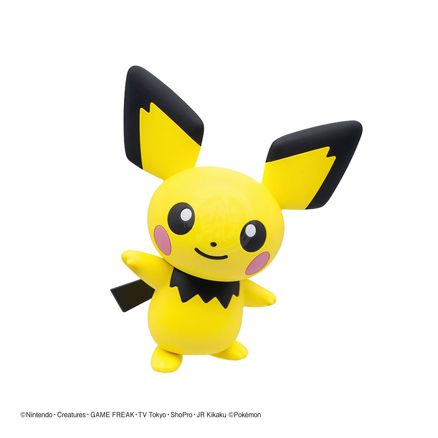 Bandai Pokepla Quick 24 Pichu model kit, detailed plastic figure of the Pokémon Pichu from the Pokémon series.
