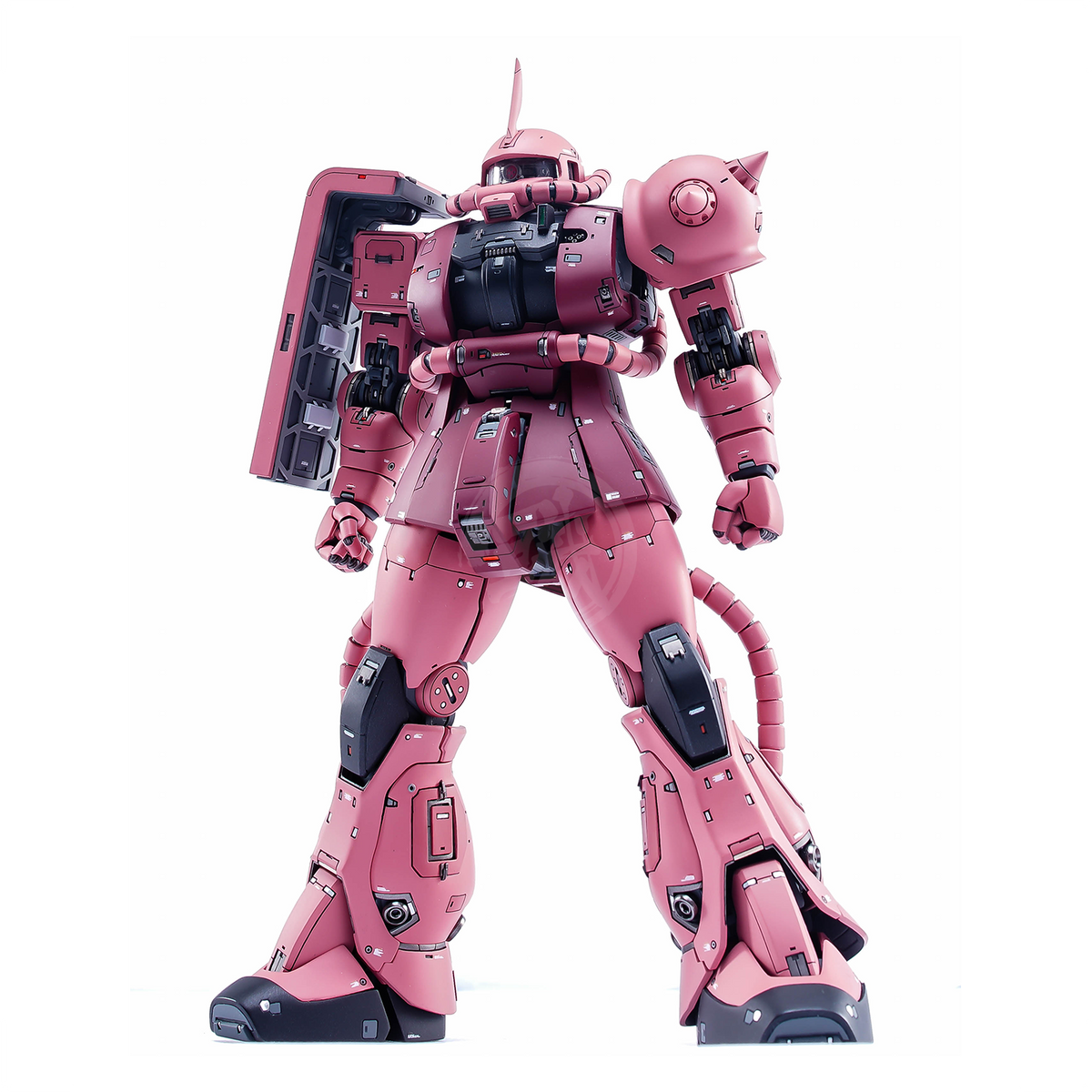 MG Zaku II resin conversion kit from Galaxy Hobby Shop, featuring detailed red resin parts for Gundam model customization.