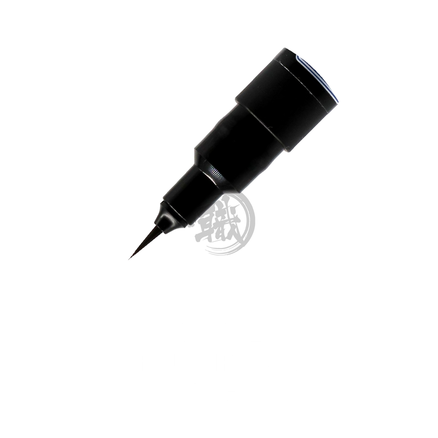 Grey GSI Creos CM102 Ultra-Fine Brush Tip Panel Lining Pen for precise detailing in model building and coloring projects.