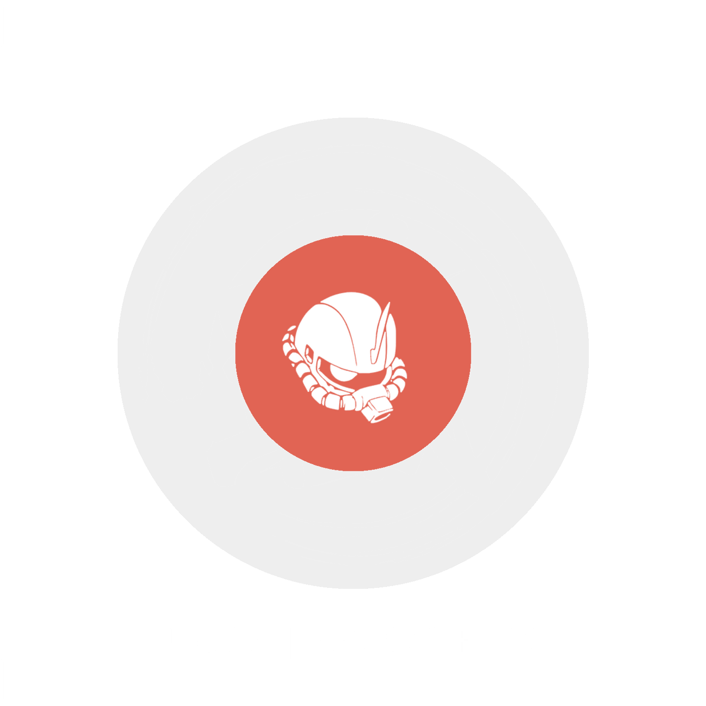 Pink MS-06S GSI Creos model paint in a small bottle, designed for Gundam and anime figure customization projects.