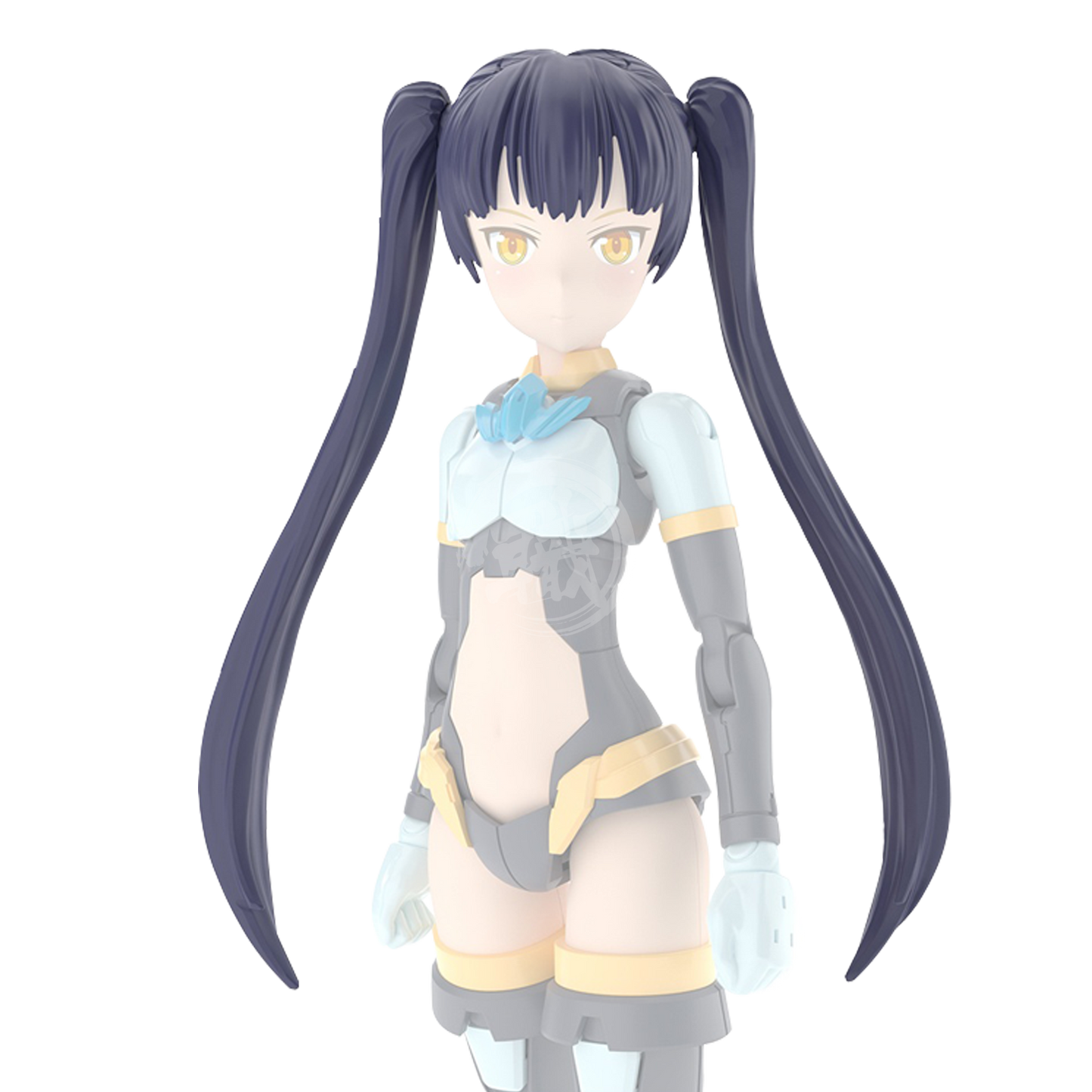 Bandai 30MS Hair Style Parts Vol.7 model kit set with blue hair pieces for Gundam or model figures.