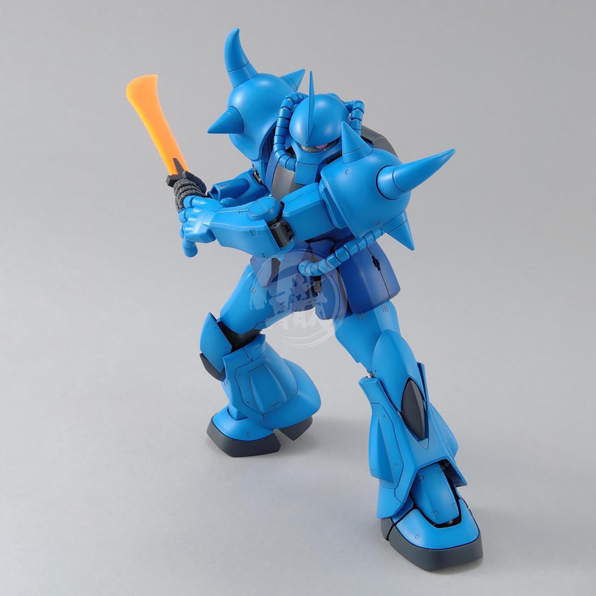 Bandai MG Gouf Ver. 2.0 model kit showing detailed plastic parts and assembly in a close-up shot.