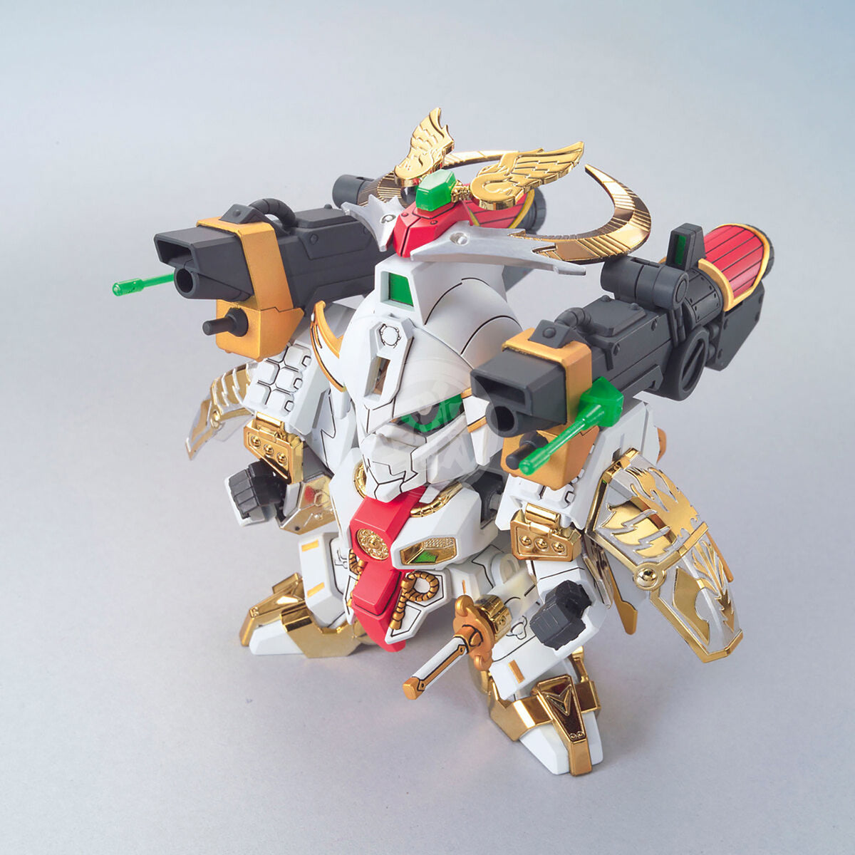 Bandai Legend BB Nidaime Gundam Dai-Shogun model kit with detailed plastic parts and vibrant colors, assembled and posed.