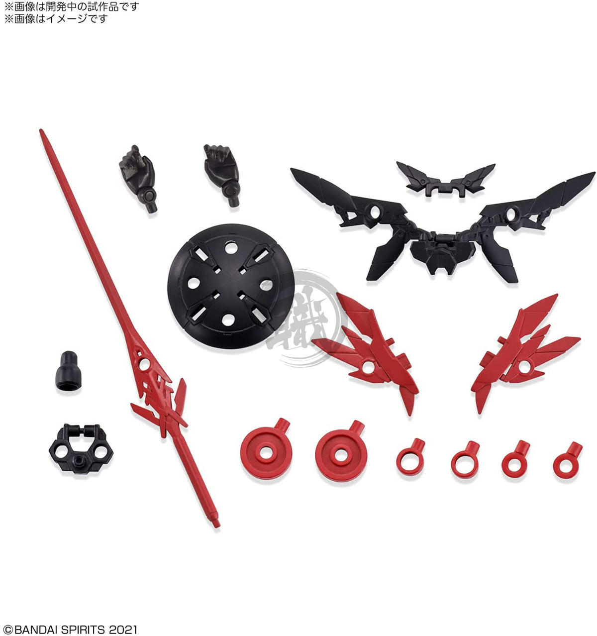 Bandai 30MS Tiasha Model Kit in Color B, detailed plastic figure with intricate design and vibrant coloring.