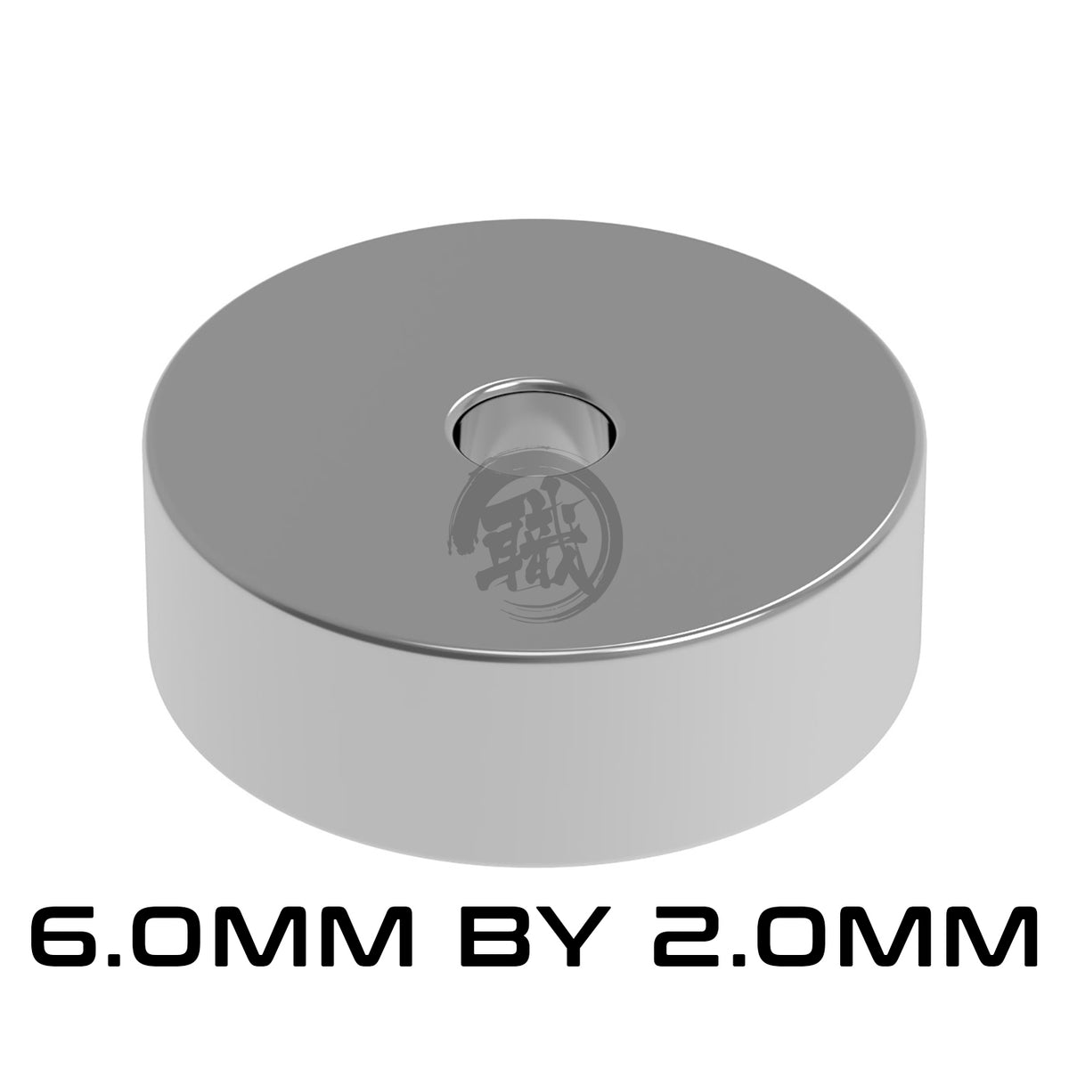 Round Neodymium Magnet N52 with shaft hole from HIQParts, durable magnetic tool for industrial and DIY applications.