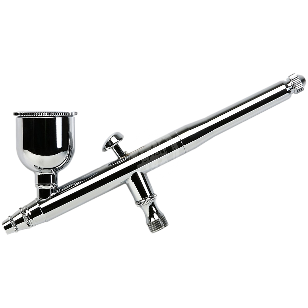 Tamiya Spray-Work HG Airbrush III with 0.2mm needle for fine detail coloring in model painting and hobby projects.