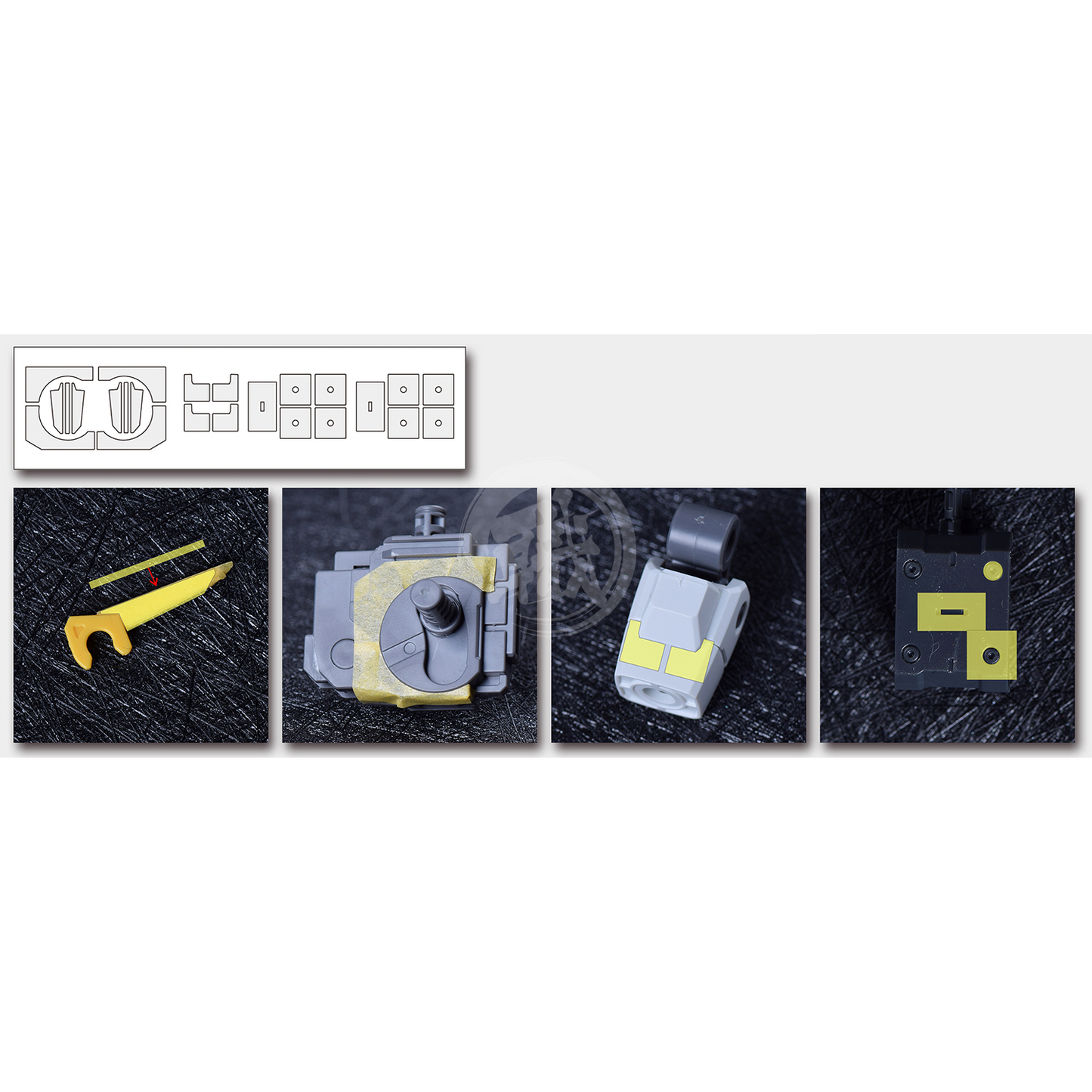 Pre-Cut Masking Tape for Fortune Meow's Studio Kyrios Resin Conversion Kit - ShokuninGunpla