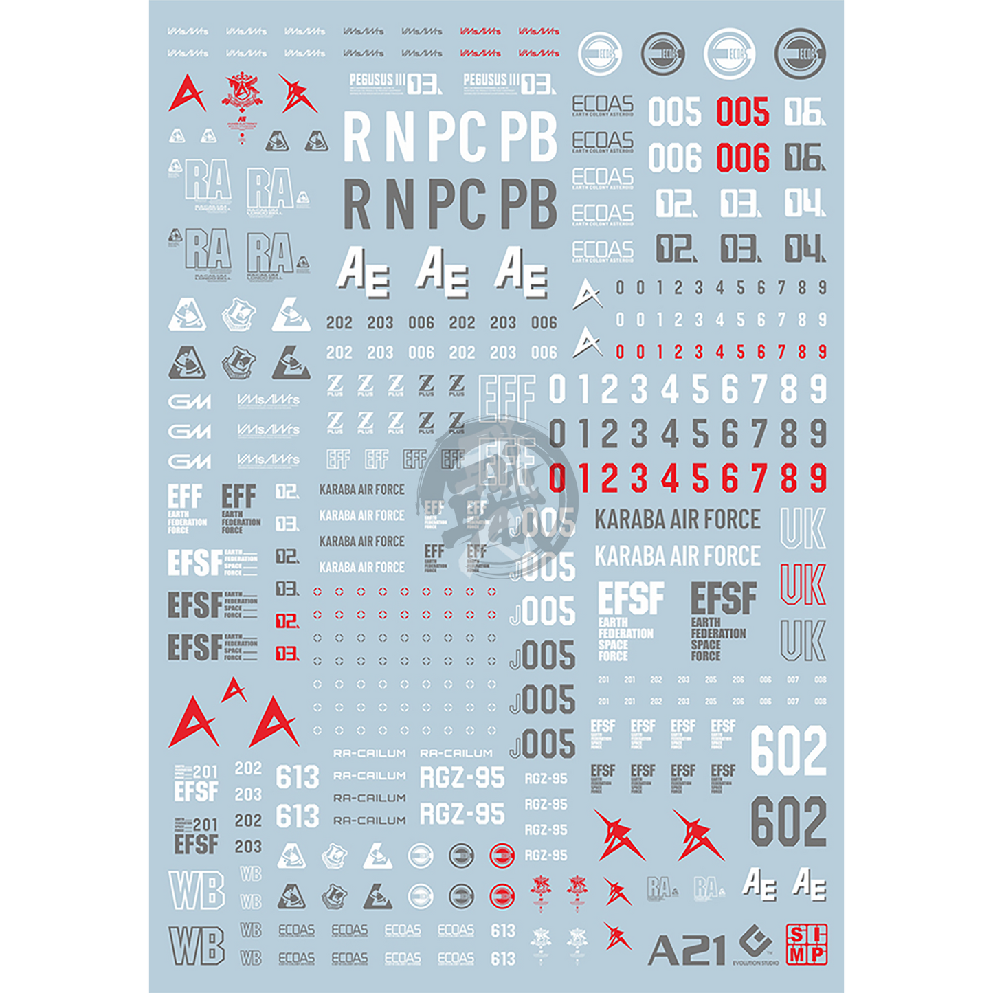 EVO Studio - EVO Amuro Ray Theme Decals - ShokuninGunpla
