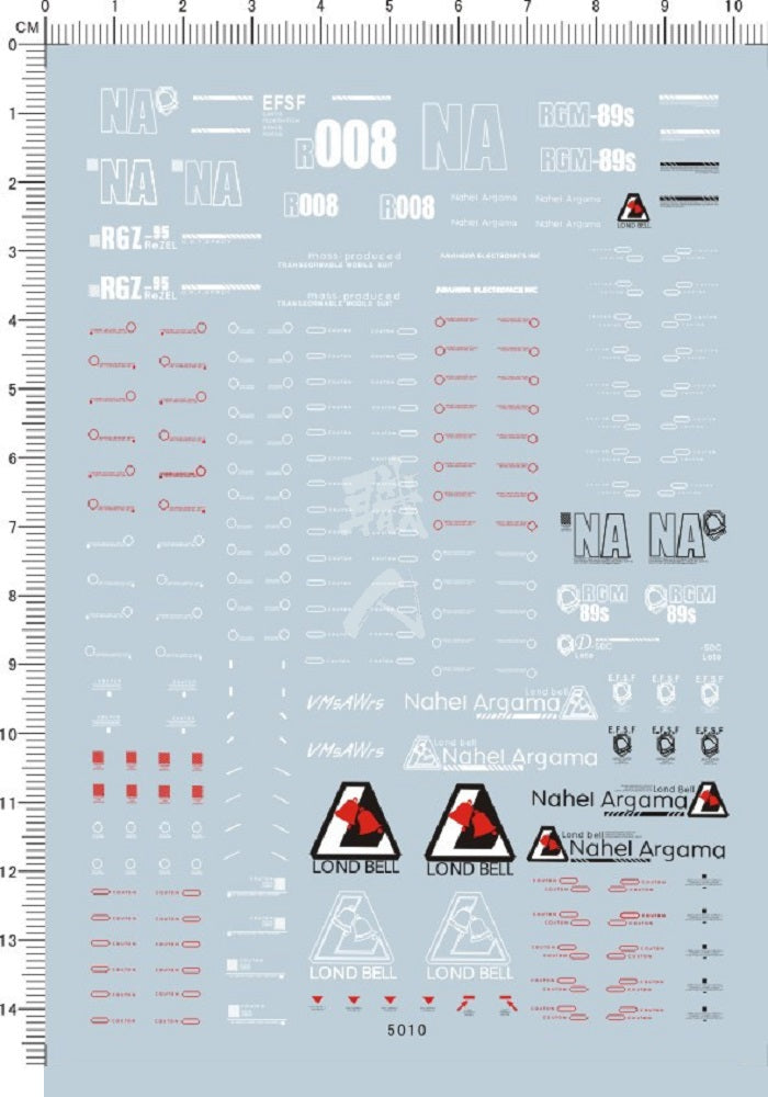 ShokuninGunpla Studio - Delta Plus / Nahel Argama / Londo Bell Waterslide Decals - ShokuninGunpla