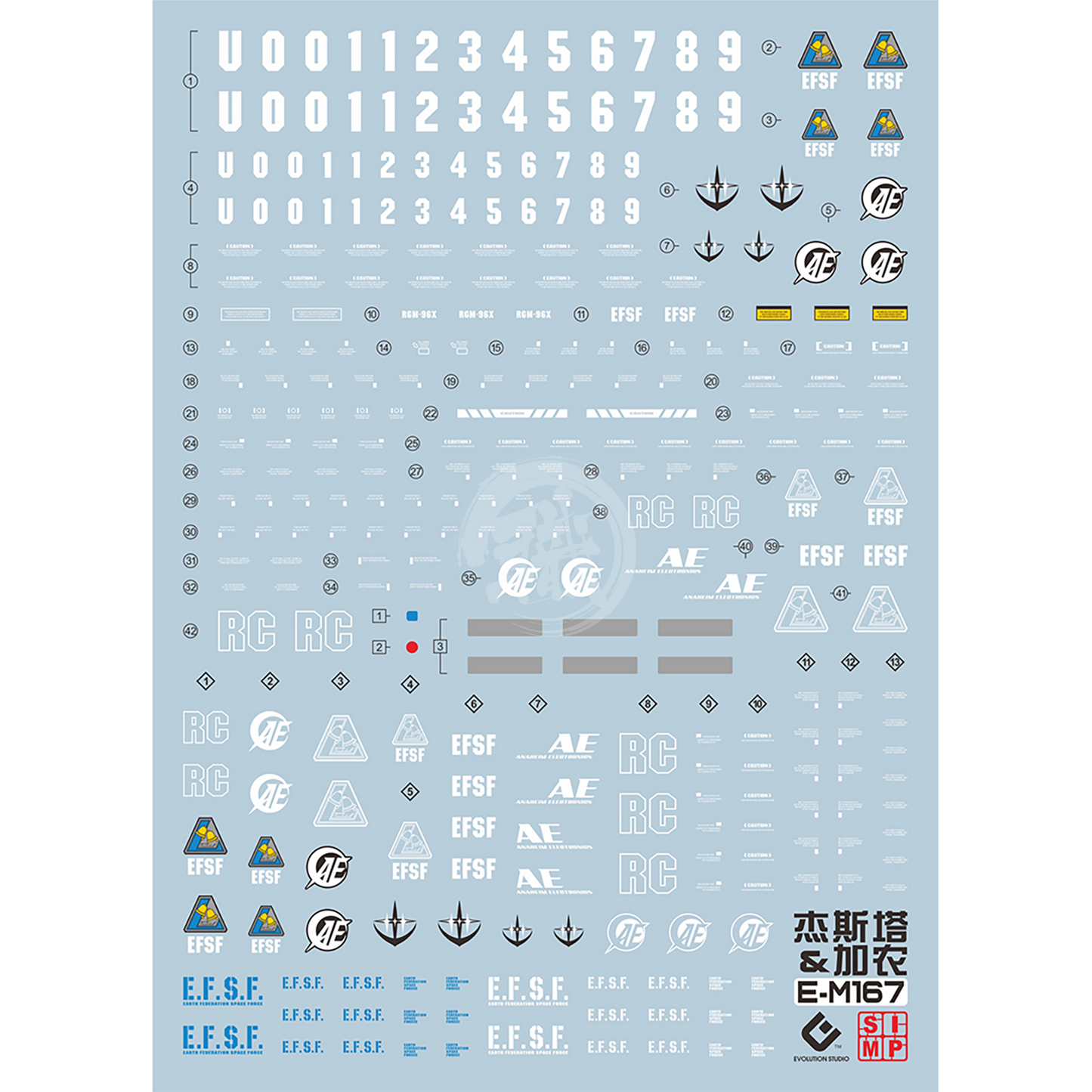 MG Jesta Cannon Waterslide Decals - ShokuninGunpla
