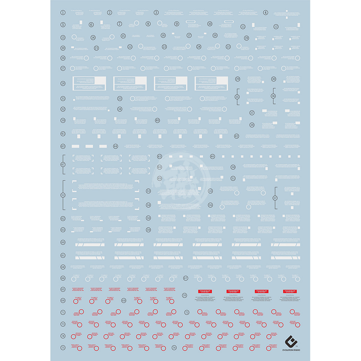 EVO Studio - PG Full Armor Unicorn Gundam Waterslide Decals - ShokuninGunpla