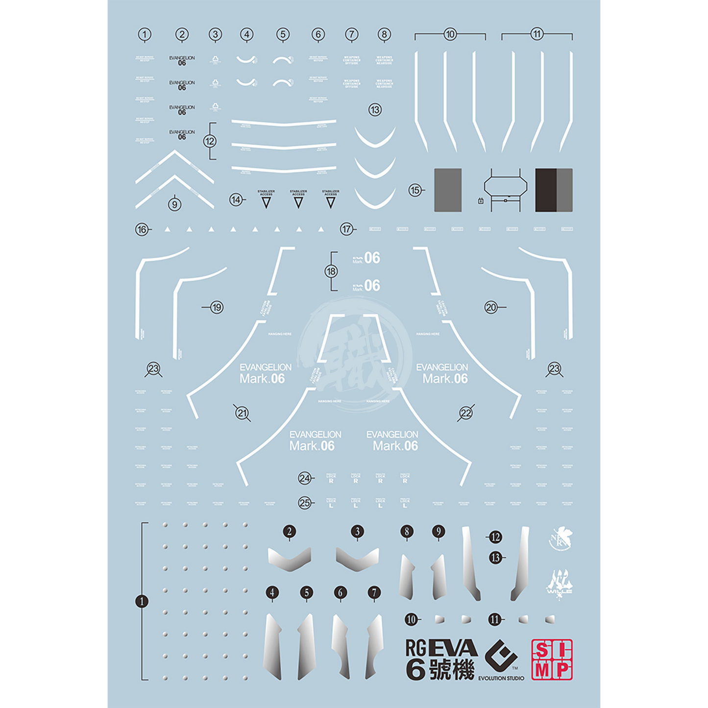 EVO Studio - RG Evangelion Mk.06 Waterslide Decals - ShokuninGunpla