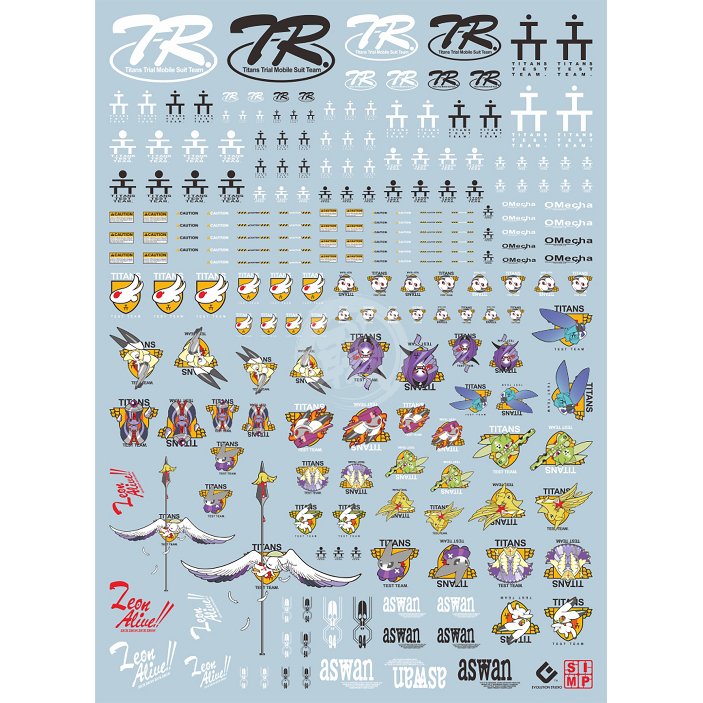 EVO Studio - A.O.Z: Titans Test Team Waterslide Decals - ShokuninGunpla
