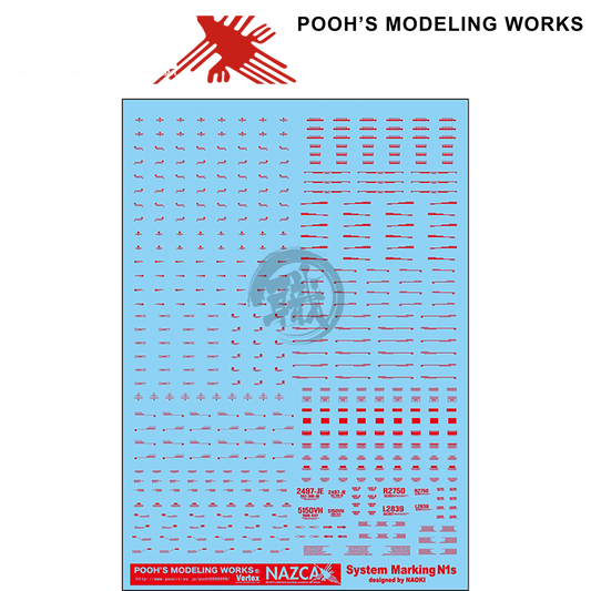 NAZCA System Markings N-1 [Red] - ShokuninGunpla