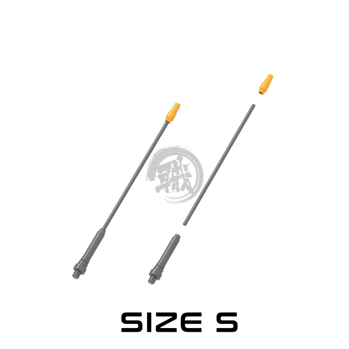 Silver NR Metal Antenna by HIQParts, a durable metal detail part with a sleek silver finish.