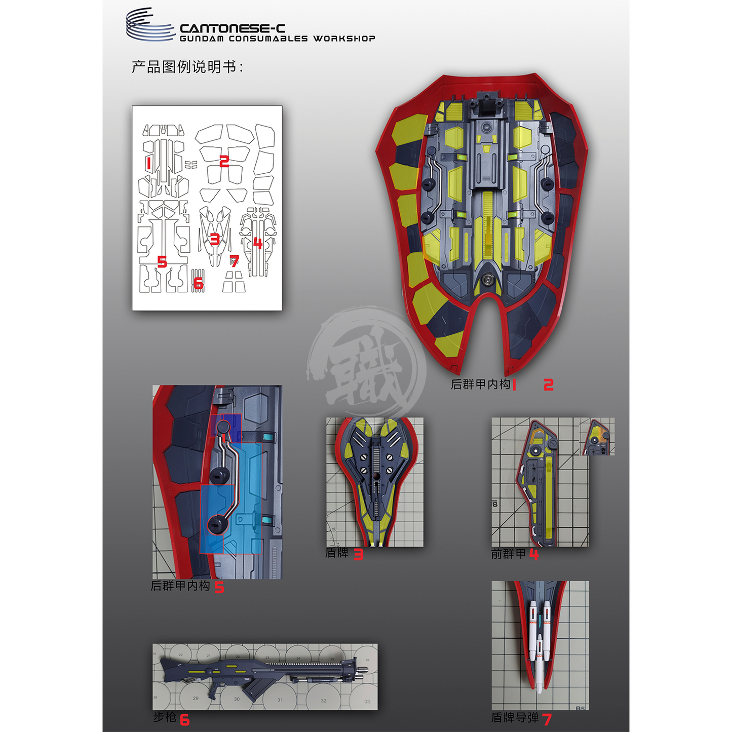 Pre-Cut Masking Tape for HG Nightingale - ShokuninGunpla