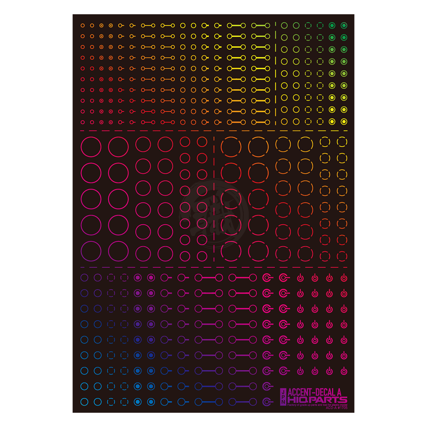 HIQParts - Accent Decal A [Foil Holo Silver] - ShokuninGunpla