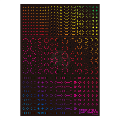 HIQParts - Accent Decal A [Foil Holo Silver] - ShokuninGunpla