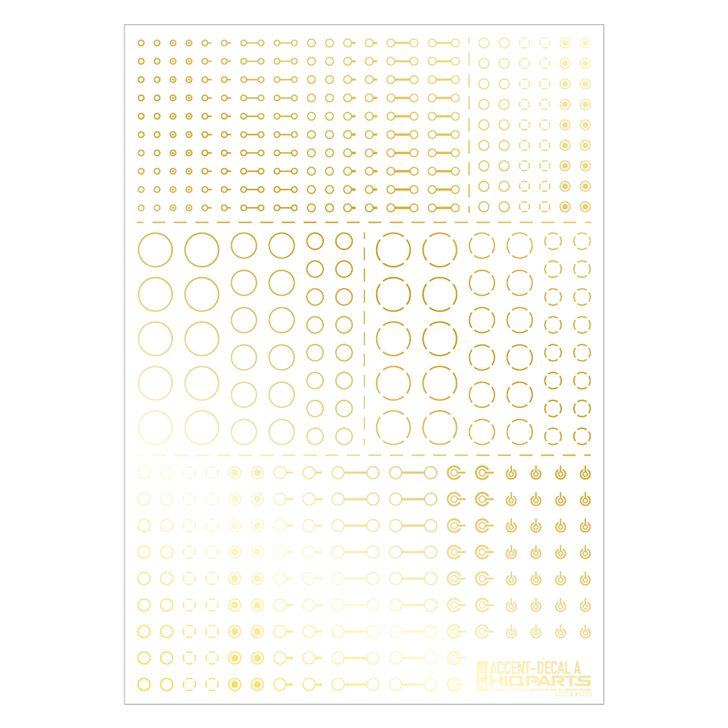 HIQParts - Accent Decal A [Gold] - ShokuninGunpla