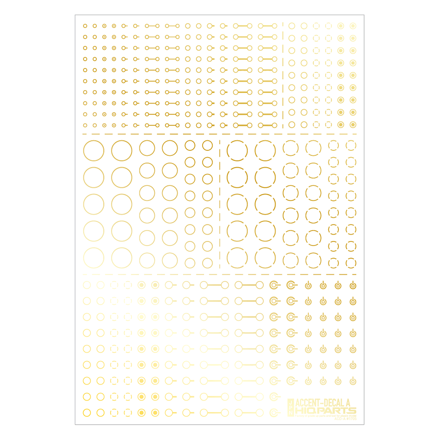 HIQParts - Accent Decal A [Gold] - ShokuninGunpla