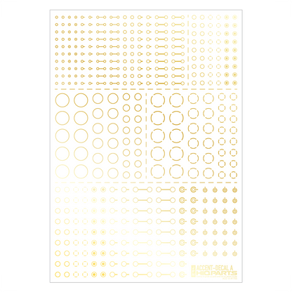 HIQParts - Accent Decal A [Gold] - ShokuninGunpla