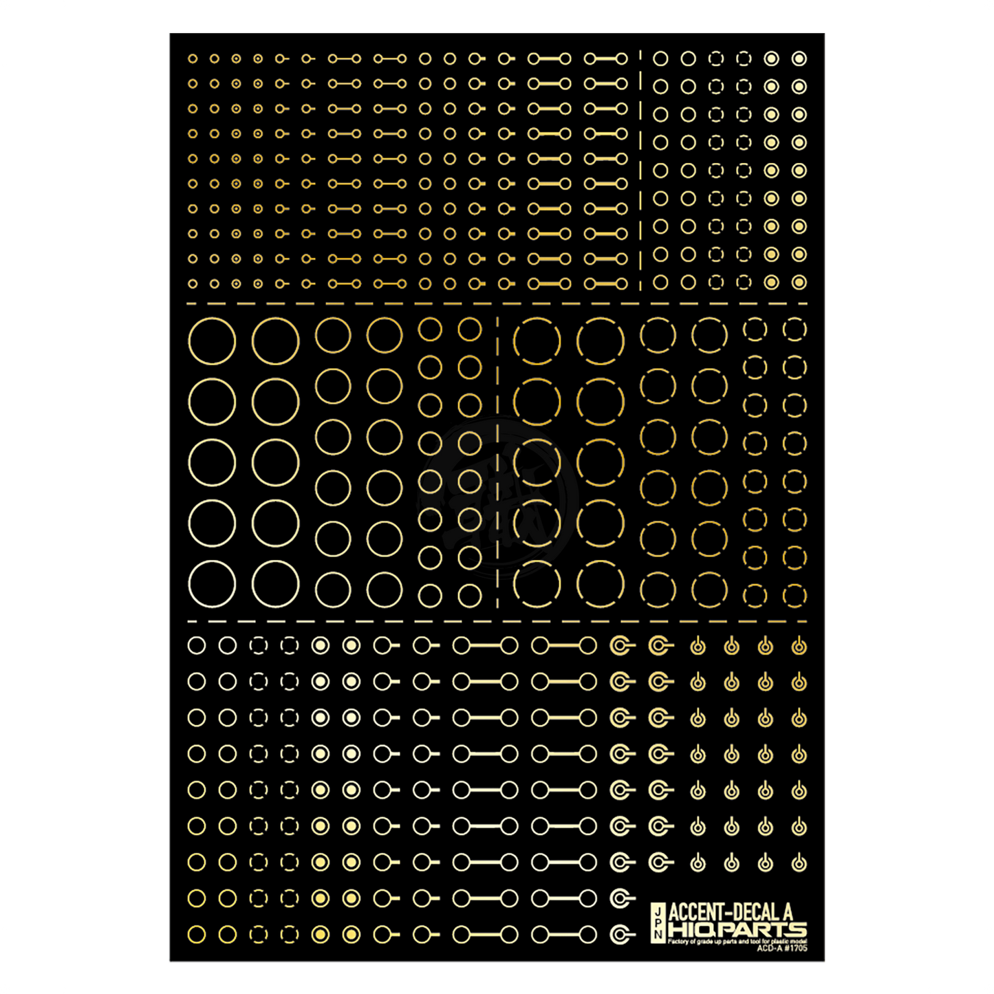 HIQParts - Accent Decal A [Gold] - ShokuninGunpla