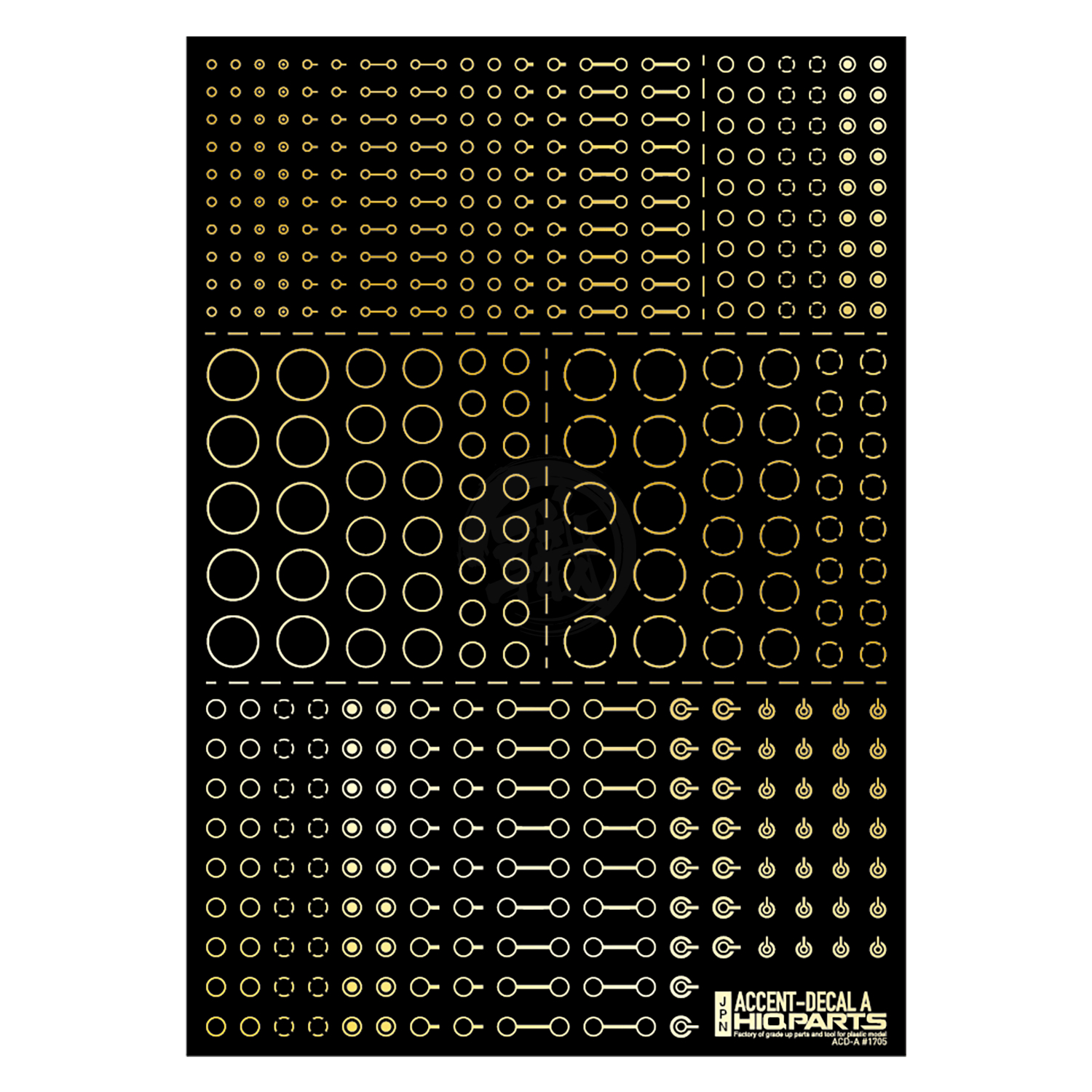 HIQParts - Accent Decal A [Gold] - ShokuninGunpla