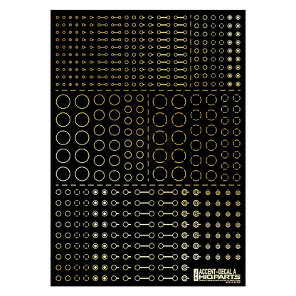 HIQParts - Accent Decal A [Gold] - ShokuninGunpla