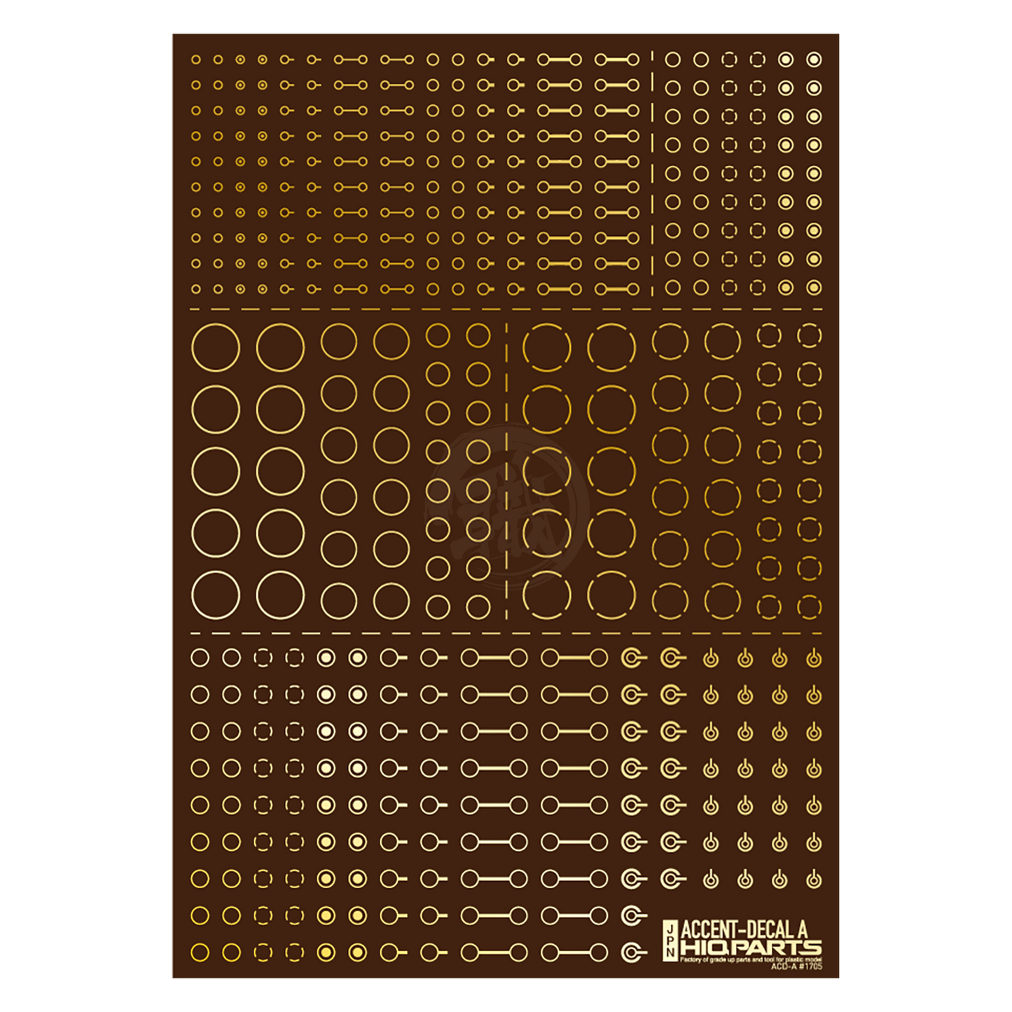 HIQParts - Accent Decal A [Gold] - ShokuninGunpla