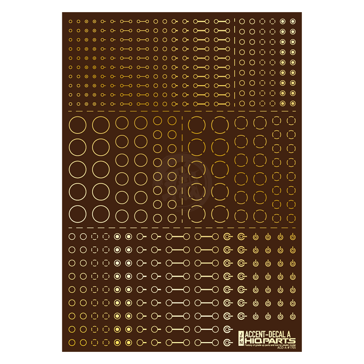 HIQParts - Accent Decal A [Gold] - ShokuninGunpla