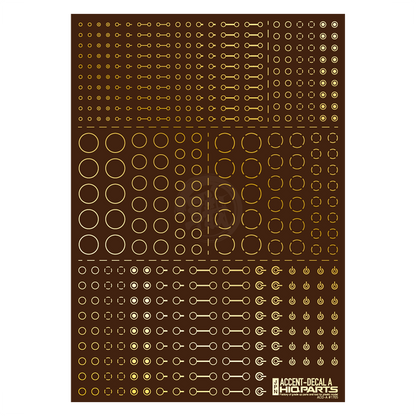 HIQParts - Accent Decal A [Gold] - ShokuninGunpla