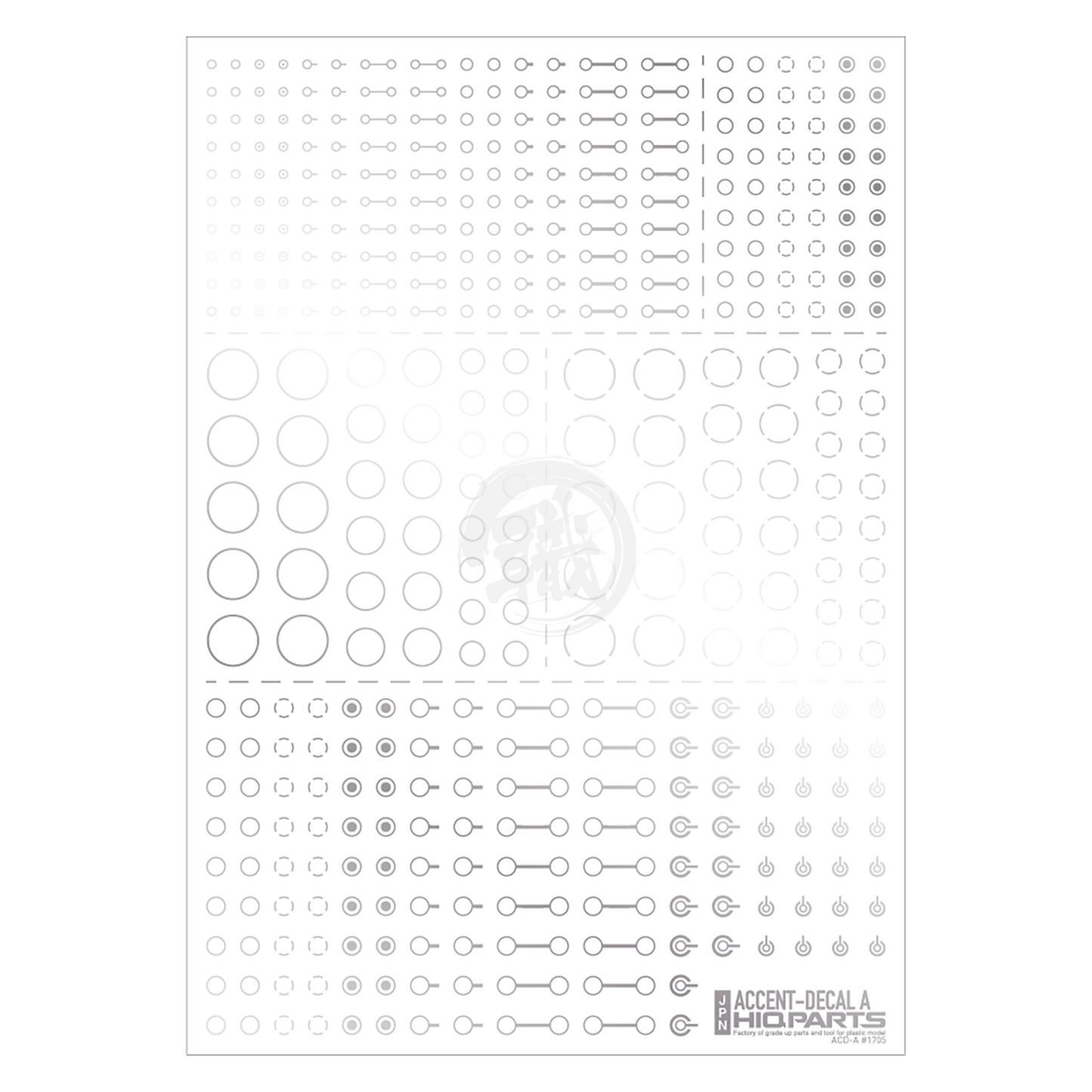 HIQParts - Accent Decal A [Silver] - ShokuninGunpla